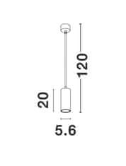 Nova Luce NOVA LUCE závěsné svítidlo AILA černý hliník GU10 1x10W IP20 220-240V bez žárovky 9419422