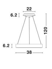 Nova Luce NOVA LUCE závěsné svítidlo RANDO THIN bílý hliník a akryl LED 30W 230V 3000K IP20 stmívatelné 9453430