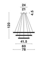 Nova Luce NOVA LUCE závěsné svítidlo NAGER černý hliník a akryl LED 62W 230V 3000K IP20 stmívatelné 9481093