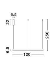 Nova Luce NOVA LUCE závěsné svítidlo ELGEMA LED hliník a akryl černá 70W 2700K-6000K 220-240V,CCT a stmívatelné, IP20 9530219