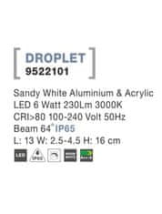 Nova Luce NOVA LUCE venkovní nástěnné svítidlo DROPLET bílý hliník a akryl LED 6W 3000K 100-240V 64st. IP65 9522101