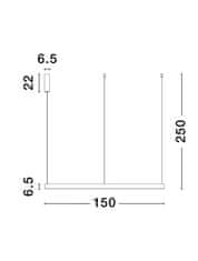 Nova Luce NOVA LUCE závěsné svítidlo MOTIF LED hliník a akryl bílá 80W 2700K-6000K 220-240V,CCT a stmívatelné, IP20 9530221