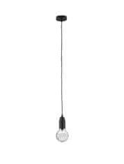 Nova Luce NOVA LUCE závěsné svítidlo VEDA černý kov a čiré sklo G9 1x6W 230V IP20 bez žárovky 9536417