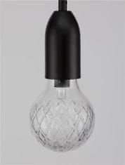 Nova Luce NOVA LUCE závěsné svítidlo VEDA černý kov a čiré sklo G9 1x6W 230V IP20 bez žárovky 9536417