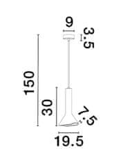 Nova Luce NOVA LUCE závěsné svítidlo DYLAN šedý beton E14 1x5W 230V IP20 bez žárovky 9540205