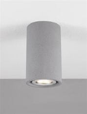 Nova Luce NOVA LUCE venkovní stropní svítidlo EMILE šedý beton skleněný difuzor LED 5W 3000K 120-230V IP65 9540210