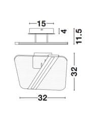 Nova Luce NOVA LUCE stropní svítidlo JERTUNA zlatý hliník a akryl LED 21W 230V 3000K IP20 9545221