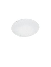 Nova Luce NOVA LUCE stropní svítidlo MINORI bílé a čiré strukturované sklo chromovaný kov E27 2x12W 230V IP20 bez žárovky 9546040