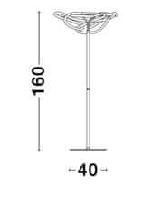 Nova Luce NOVA LUCE stojací lampa TIRIAC zlatý hliník a akryl LED 28W 230V 3000K IP20 9548106