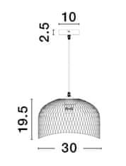 Nova Luce NOVA LUCE závěsné svítidlo LYRON matný černý kov přírodní dřevo E27 1x12W 230V IP20 bez žárovky 9555803