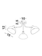 Nova Luce NOVA LUCE stropní svítidlo GEETI matná černá a zlatý kov E14 3x5W 230V IP20 bez žárovky 9555807