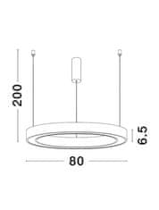 Nova Luce NOVA LUCE závěsné svítidlo ELOWEN LED hliník a akryl černá Epistar SMD2835 50W 3000K stmívatelné D80 H200 120st. IP20 9558604