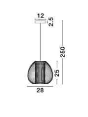 Nova Luce NOVA LUCE závěsné svítidlo DESIRE černý hliník E27 1x12W 230V IP20 bez žárovky 9586151