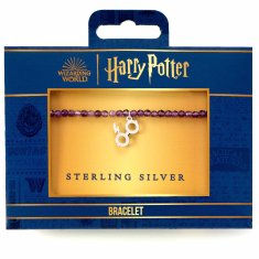 Carat Shop Harry Potter křišťálový náramek se stříbrným přívěskem - blesk a brýle