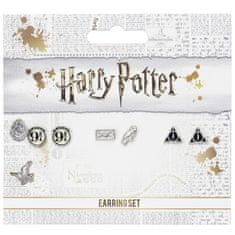 Carat Shop Harry Potter sada 3 náušnic Nástupiště 9 3/4,Sova hedvika & Dopis o přijetí,Relikvie smrti