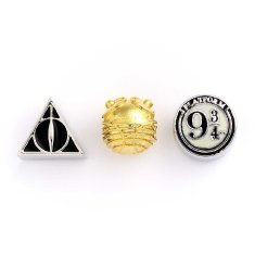 Carat Shop Harry Potter Sada 3 vymezovacích korálků Relikvie smrti, Zlatonka, Platforma 9 3/4