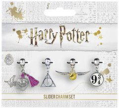 Carat Shop Harry Potter sada 4 přívěsků Zlatonka/Relikvie smrti/Lektvar/Nástupiště 9 3/4