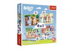 Trefl Puzzle 4v1 Bluey a jeho svět 28,5x20,5cm v krabici 28x28x6cm