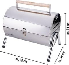 BBQ Collection Gril na dřevěné uhlí skládací nerez 34 cm x 22 cm