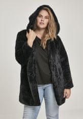 Urban Classics Dámský Teddy Coat s kapucí černý Grösse: 5XL