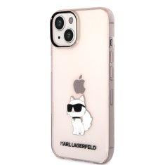 Apple Obal / kryt na na Apple iPhone 14 Plus růžový - Karl Lagerfeld IML Choupette NFT
