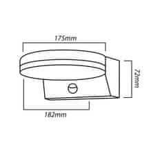 Maclean LED lampa s pohybovým senzorem, PIR pohybovým senzorem, bílá, 15W, IP65, 1560lm, neutrální bílá (4000K) MCE344 W