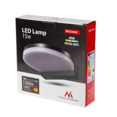 Maclean LED lampa, černá, 15W, IP65, 1300lm, neutrální bílá (4000K) MCE346 B