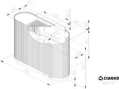 Ciarko Design Odsavač komínový MONO 80 Black CDP8001B + 4 roky záruka po registraci