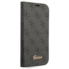 Guess GUBKP14SHG4SHK hard silikonové pouzdro iPhone 14 6.1" black book 4G Vintage Gold Logo