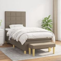 shumee Box spring postel s matrací taupe 90x190 cm textil