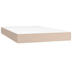 Vidaxl Box spring postel s matrací cappuccino 120x200 cm umělá kůže