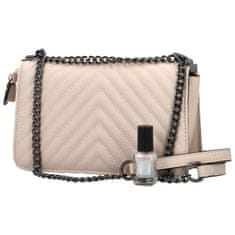 Sara Moda Módní dámská koženková crossbody kabelka Ryffia, béžová