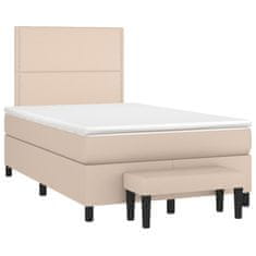 shumee Box spring postel s matrací cappuccino 120x190 cm umělá kůže