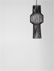 Nova Luce NOVA LUCE závěsné svítidlo BREDO černý hliník černý kabel E27 1x12W 230V IP20 bez žárovky 9586511