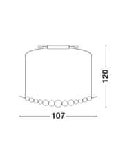 Nova Luce NOVA LUCE závěsné svítidlo PERLA zlatý kov a opálové sklo LED 32W 230V 3000K IP20 stmívatelné 9695205