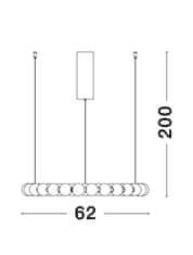 Nova Luce NOVA LUCE závěsné svítidlo PERLA zlatý kov a opálové sklo LED 54W 230V 3000K IP20 stmívatelné 9695230