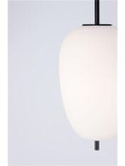 Nova Luce NOVA LUCE závěsné svítidlo LATO černý kov a opálové sklo E27 1x12W 230V IP20 bez žárovky 9624073