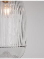 Nova Luce NOVA LUCE závěsné svítidlo MOND saténový zlatý kov čiré sklo E14 1x5W 230V IP20 bez žárovky 9738212
