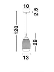 Nova Luce NOVA LUCE závěsné svítidlo MOND saténový zlatý kov čiré sklo E14 1x5W 230V IP20 bez žárovky 9738212