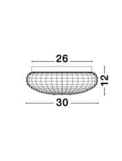 Nova Luce NOVA LUCE stropní svítidlo CLAM bílé sklo bílý kov E27 2x12W 230V IP44 bez žárovky 9738256