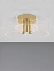 Nova Luce NOVA LUCE stropní svítidlo GATLIN mosazný zlatý kov a akryl LED 20.5W 230V 3000K IP20 stmívatelné 9756711
