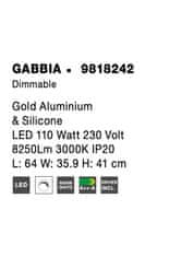 Nova Luce NOVA LUCE stropní svítidlo GABBIA zlatý hliník a silikon LED 110W 230V 3000K IP20 stmívatelné 9818242