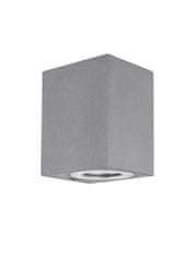 Nova Luce NOVA LUCE venkovní nástěnné svítidlo FUENTO šedý beton skleněný difuzor GU10 1x7W IP65 100-240V bez žárovky světlo dolů 9790542