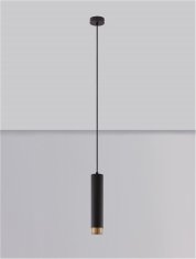 Nova Luce NOVA LUCE závěsné svítidlo POGNO černá a zlatý hliník GU10 1x10W IP20 220-240V bez žárovky 9911525