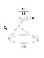 Nova Luce NOVA LUCE stropní svítidlo JANUS černý hliník a akryl LED 21W 230V 3000K IP20 9892162