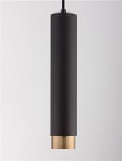 Nova Luce NOVA LUCE závěsné svítidlo POGNO černá a zlatý hliník GU10 1x10W IP20 220-240V bez žárovky 9911525