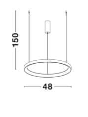 Nova Luce NOVA LUCE závěsné svítidlo PERTINO černý hliník a akryl LED 38W 230V 3000K IP20 stmívatelné 9853682