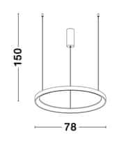 Nova Luce NOVA LUCE závěsné svítidlo PERTINO černý hliník a akryl LED 60W 230V 3000K IP20 stmívatelné 9853686