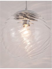 Nova Luce NOVA LUCE závěsné svítidlo FICATO chromovaný kov čiré sklo E27 1x12W 230V IP20 bez žárovky 9988300