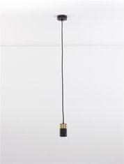 Nova Luce NOVA LUCE závěsné svítidlo POGNO černá a zlatý hliník GU10 1x10W IP20 220-240V bez žárovky 9911524